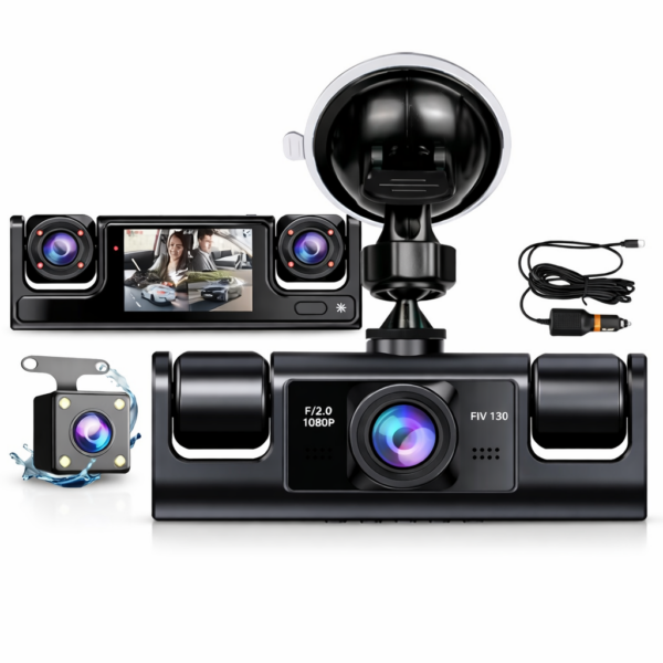 Κάμερα DVR Αυτοκινήτου 4 Καναλιών με Οθόνη 2″ & Κάμερα Οπισθοπορείας HD 1080P electronistas.gr