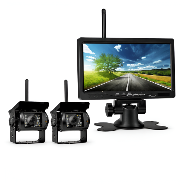 Διπλή Ασύρματη Κάμερα Οπισθοπορείας Φορτηγού με Οθόνη 7″ & Νυχτερινή Λήψη electronistas.gr