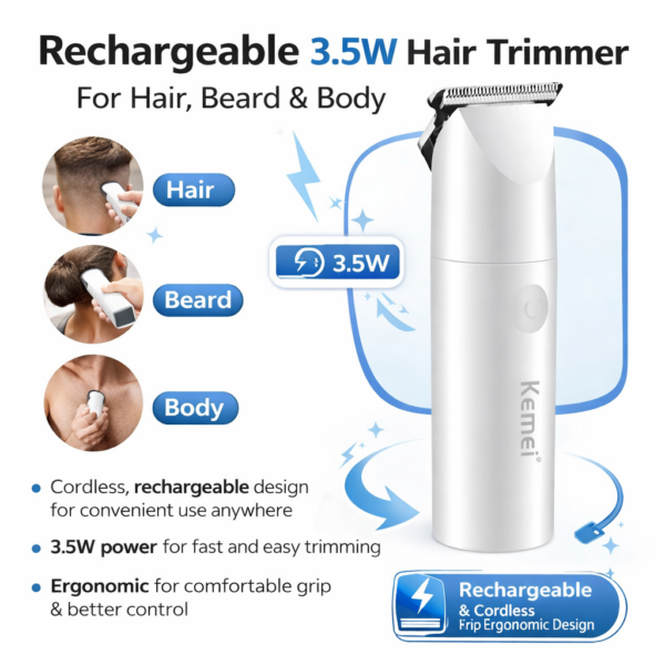 Επαναφορτιζόμενη Κουρευτική Μηχανή 3.5W electronistas.gr