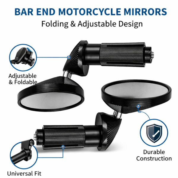 Μίνι Καθρέπτες Τιμονιού Μοτοσυκλέτας Πίσω Όρασης electronistas.gr