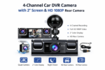 Κάμερα DVR Αυτοκινήτου 4 Καναλιών με Οθόνη 2″ & Κάμερα Οπισθοπορείας HD 1080P electronistas.gr
