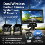 Διπλή Ασύρματη Κάμερα Οπισθοπορείας Φορτηγού με Οθόνη 7″ & Νυχτερινή Λήψη electronistas.gr