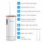 Φορητή Συσκευή Καθαρισμού Δοντιών με 2 Κεφαλές & 4 Λειτουργίες electronistas.gr