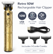 Ρετρό Επαναφορτιζόμενη Κουρευτική Μηχανή 10W electronistas.gr