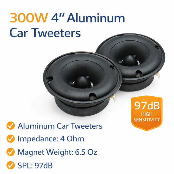Tweeter Αυτοκινήτου Αλουμινίου 4'' 300W 4 Ohm electronistas.gr
