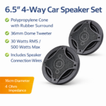 Σετ 2τμχ Ηχεία Αυτοκινήτου 4 Δρόμων 6.5'' 16cm 500W electronistas.gr