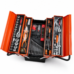 Μεταλλικό Κουτί Εργαλείων 85τμχ με Αναδιπλούμενες Θήκες electronistas.gr