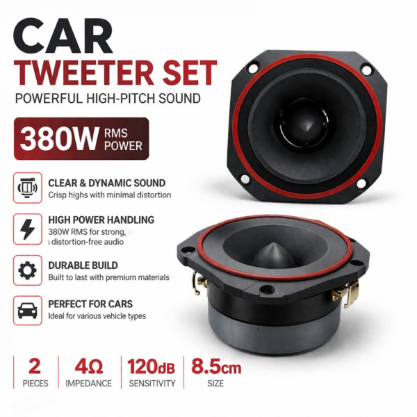 Σετ 2τμχ Tweeter Αυτοκινήτου Στρογγυλά 380W electronistas.gr