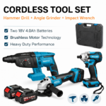 Σετ Εργαλείων 3 σε 1 Πιστολέτο, Γωνιακός Τροχός & Μπουλονόκλειδο με 2 Μπαταρίες electronistas.gr