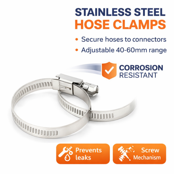 Σετ 2τμχ Σφιγκτήρων 40mm–60mm electronistas.gr