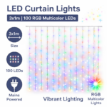 Κουρτίνα Λαμπάκια LED 3x1m 100L RGB electronistas.gr