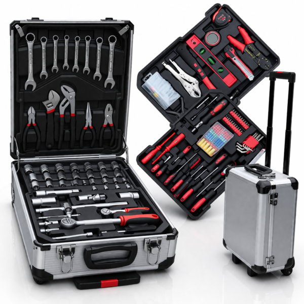 Σετ 187τμχ Εργαλείων σε Βαλίτσα με Ρόδες & Τηλεσκοπική Λαβή electronistas.gr