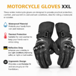 Χειμερινά Γάντια Μοτοσυκλέτας XXL Αδιάβροχα με Ανακλαστική Λωρίδα electronistas.gr