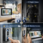 Σύστημα Θυροτηλεφώνου HD με Οθόνη 10″ & Αμφίδρομη Επικοινωνία electronistas.gr