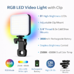 RGB LED Φωτιστικό για Βίντεο με Κλιπ electronistas.gr