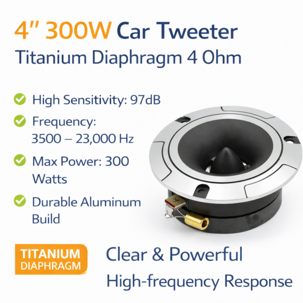 Ηχείο Αυτοκινήτου 4'' 300W με Tweeter Αλουμινίου 4 Ohm electronistas.gr