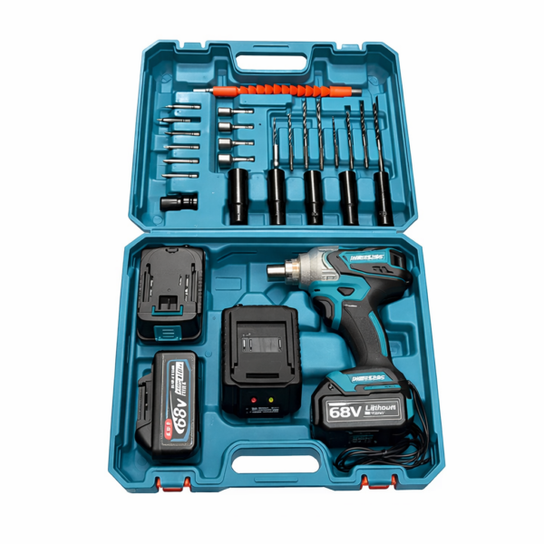 Σετ Κρουστικό Δράπανο Μπαταρίας με 2 Μπαταρίες Brushless electronistas.gr