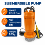 Βυθιζόμενη Αντλία Νερού 550W (0.75HP) electronistas.gr
