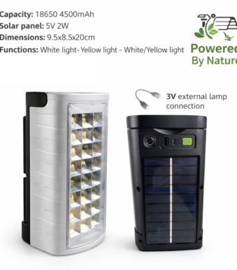 LED Επαναφορτιζόμενο Ηλιακό Φωτιστικό με Μπαταρία 4500mAh electronistas.gr