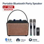Φορητό Ηχείο Woofer 6.5″ Bluetooth 60W με USB/TF & MIC electronistas.gr