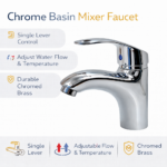 Αναμεικτική Μπαταρία Νιπτήρα Μονής Οπής με Μοχλό & Σετ Εγκατάστασης electronistas.gr