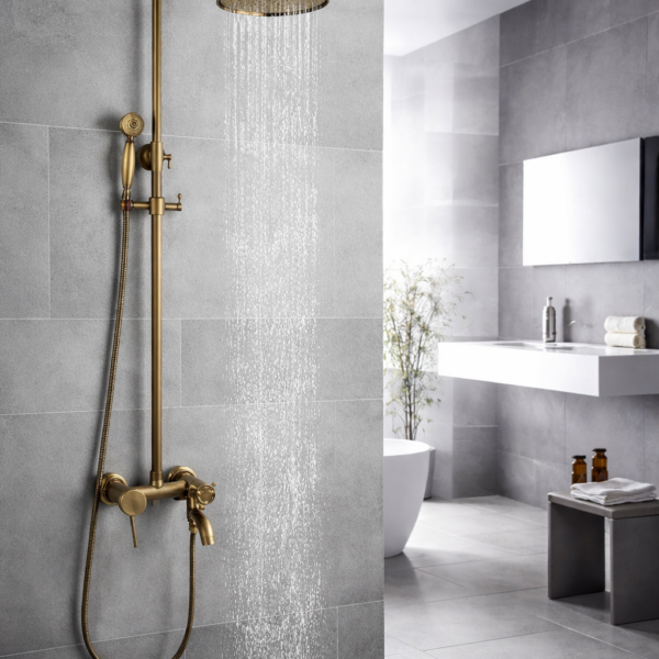 Στήλη Ντουζ με Μπαταρία Μπρονζέ Ρυθμιζόμενη electronistas.gr