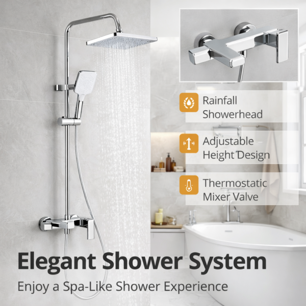 Στήλη Ντουζ με Μπαταρία Ρυθμιζόμενη electronistas.gr