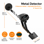 Ανιχνευτής Μετάλλων Εδάφους 110cm με Ρυθμιζόμενο Κοντάρι & Λειτουργία DISC electronistas.gr