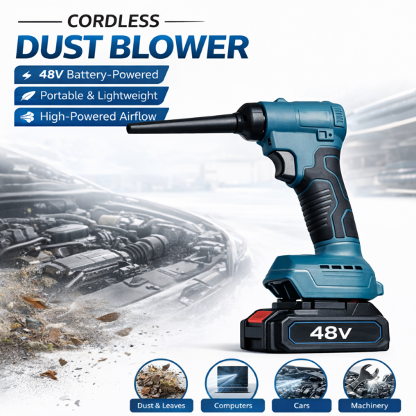 Φυσητήρας Χειρός Μπαταρίας 48V για Καθαρισμό Σκόνης & Φύλλων electronistas.gr