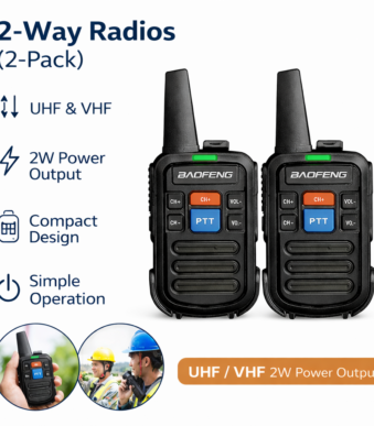 Σετ 2τμχ Mini Ασύρματοι Πομποδέκτες UHF/VHF 2W Χωρίς Οθόνη electronistas.gr