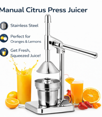 Επαγγελματικός Χειροκίνητος Ανοξείδωτος Αποχυμωτής για Λεμόνια & Πορτοκάλια electronistas.gr