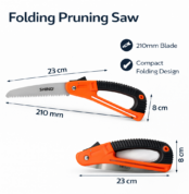 Αντιολισθητικό Πτυσσόμενο Πριόνι Κλαδέματος με Λεπίδα 210mm electronistas.gr