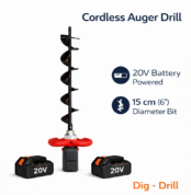 Τριβέλα Μπαταρίας 20V με 2 Μπαταρίες, Φορτιστή & Αρίδα 15x70cm electronistas.gr