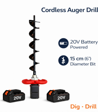 Τριβέλα Μπαταρίας 20V με 2 Μπαταρίες, Φορτιστή & Αρίδα 15x70cm electronistas.gr