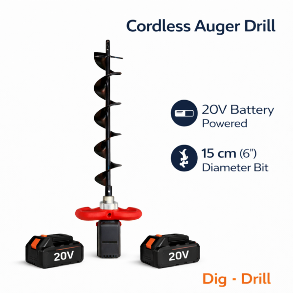 Τριβέλα Μπαταρίας 20V με 2 Μπαταρίες, Φορτιστή & Αρίδα 15x70cm electronistas.gr