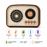 Επιτραπέζιο Ηχείο με USB, Ραδιόφωνο, TF & AUX electronistas.gr