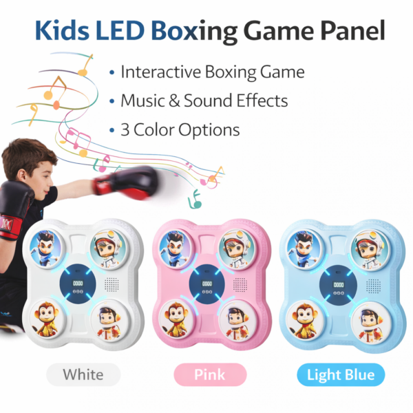 Παιδικό Μουσικό Ταμπλό Πυγμαχίας με LED – Intelligent Electronic Boxing electronistas.gr