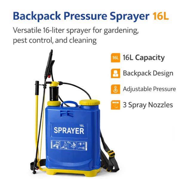 Ψεκαστήρας Πίεσης Πλάτης 16L electronistas.gr