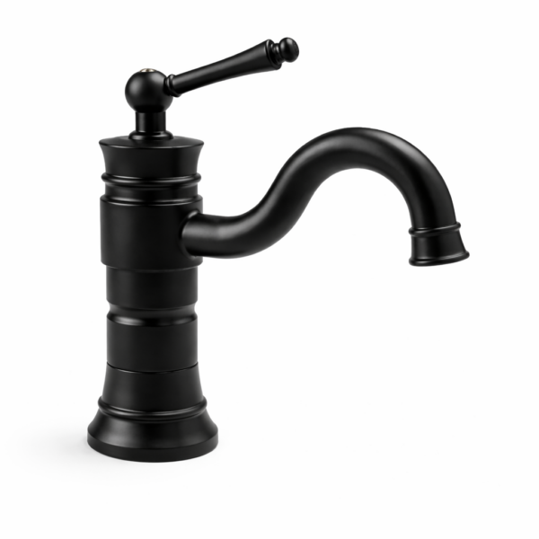 Αναμεικτική Μπαταρία Νιπτήρα Ρετρό Μαύρη electronistas.gr