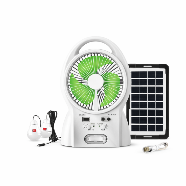 Ηλιακό Κιτ Ανεμιστήρα 16'' με Φωτισμό & Μπαταρία 4500mAh electronistas.gr