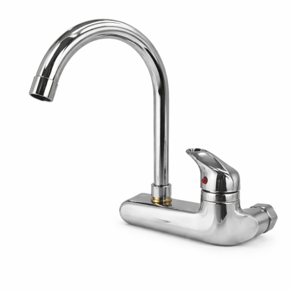 Επιτοίχια Αναμεικτική Μπαταρία Κουζίνας με Λαιμό Κύκνου electronistas.gr