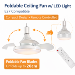 Ανεμιστήρας Οροφής 20cm με LED Φωτιστικό E27 & Τηλεχειριστήριο 120W electronistas.gr