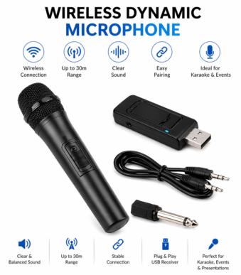 Ασύρματο Μικρόφωνο με Δέκτη για Karaoke electronistas.gr