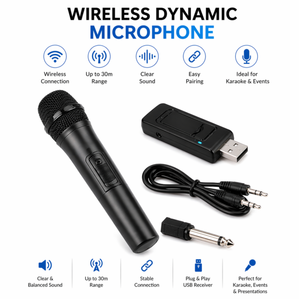 Ασύρματο Μικρόφωνο με Δέκτη για Karaoke electronistas.gr