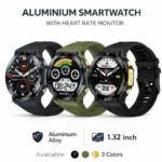 Smartwatch Αλουμινίου με Παλμογράφο 1.32″ Bluetooth electronistas.gr