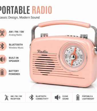 Επιτραπέζιο Ραδιόφωνο Μπαταρίας Bluetooth AM/FM/SW