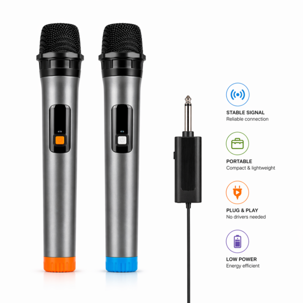 Σετ 2τμχ Ασύρματα Μικρόφωνα electronistas.gr