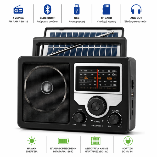 Φορητό Ηλιακό Ραδιόφωνο electronistas.gr