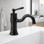 Αναμεικτική Μπαταρία Νιπτήρα Ρετρό Μαύρη electronistas.gr