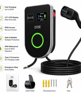 Επιτοίχιος Ηλεκτρικός Φορτιστής EV (EVSE Wallbox) electronistas.gr